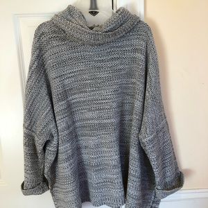 soft grey turtleneck sweater
